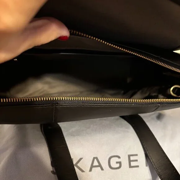 NEW SKAGEN Black Color Leather Handbag and Dust Bag - Picture 9 of 16